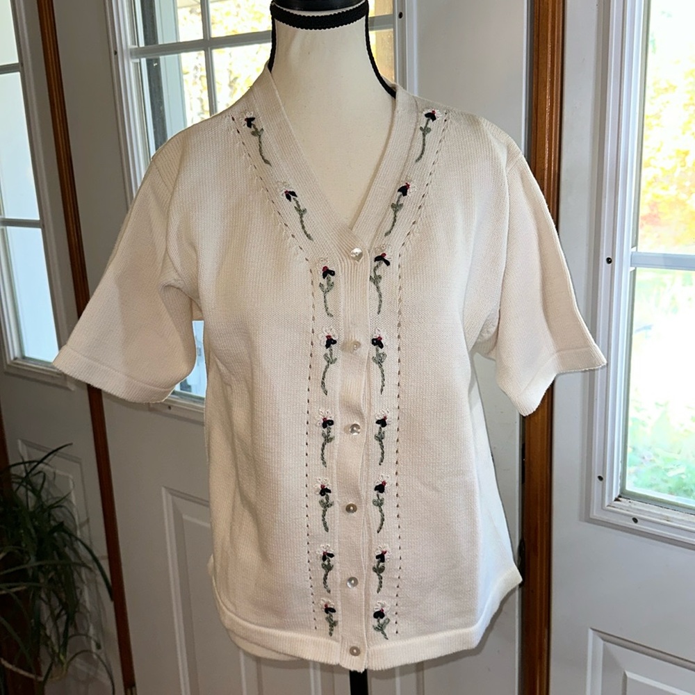 Vintage Style My Way Knit Cardigan with Embroidery